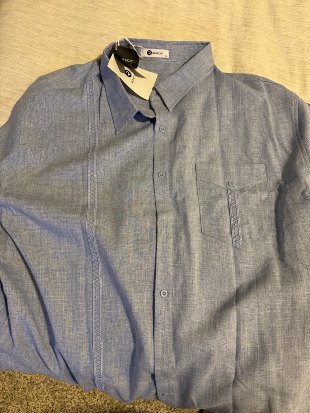 Light Blue Casual Button-Down Shirt